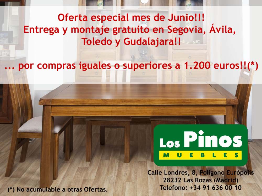 Oferta muebles en Segovia, Ávila, Toledo y Guadalajara